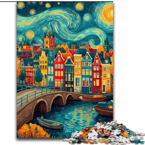 Puzzles für Erwachsene und Jugendliche, Puzzle „Stadt unter dem Nachthimmel“, Spielzeug, Lernspiele, Stressabbau, tolle Geschenke und Spielzeuge, 26x38cm von LYXIANY