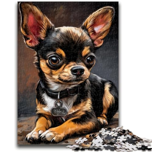 Puzzles für Erwachsene und Jugendliche, Puzzle Chihuahua für Kinder ab 14 Jahren, Lernspiele für Erwachsene und Jugendliche, Kunstwerk, Geschenk, 26x38cm von LYXIANY