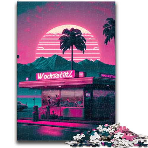 Puzzles für Erwachsene und Jugendliche, Puzzle-Dinner-Sonnenuntergang-Quizspiel, ganze Familie, 26x38cm von LYXIANY