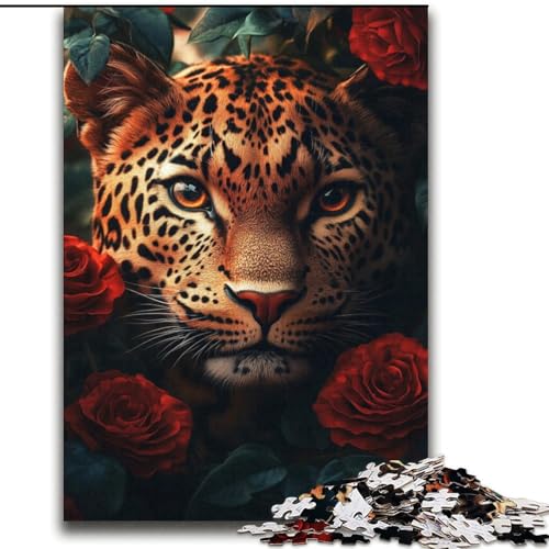 Puzzles für Erwachsene und Jugendliche, Puzzle-Dschungel-Leopard-Quizspiel, ganze Familie, 70x100cm von LYXIANY