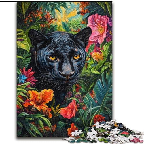 Puzzles für Erwachsene und Jugendliche, Puzzle Dschungelpanther, Quizspiel zur Stärkung der Liebe zwischen Paaren für Kinder ab 14 Jahren (Größe 50x75cm) von LYXIANY