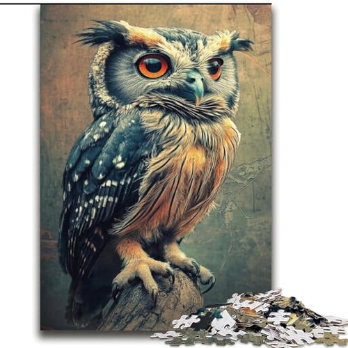 Puzzles für Erwachsene und Jugendliche, Puzzle Eule, ab 14 Jahren, Denkspiel, Weihnachts- und Geburtstagsgeschenke, 70x100cm von LYXIANY
