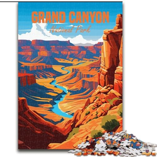 Puzzles für Erwachsene und Jugendliche, Puzzle Grand Canyon National Park, für 14+, anspruchsvolles Spiel und Familienspiel, toll, 50x75cm von LYXIANY