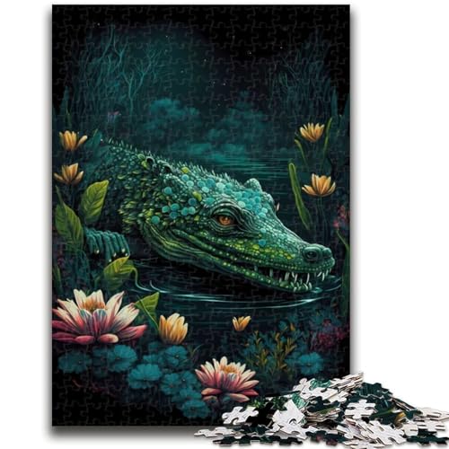 Puzzles für Erwachsene und Jugendliche, Puzzle Krokodil, lebendiges und einzigartiges Design, entspannendes und herausforderndes Puzzle-Erlebnis, 26x38cm Puzzles für Erwachsene und Jugendliche, Puzzle Krokodil, lebendiges und einzigartiges Design, entspannendes und herausforderndes Puzzle-Erlebnis, 26x38cm von LYXIANY
