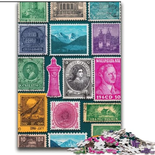 Puzzles für Erwachsene und Jugendliche, Puzzle-Stempel-Collage, pädagogisches Spielzeug zum Stressabbau, ganze Familie, 70x100cm von LYXIANY