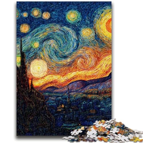 Puzzles für Erwachsene und Jugendliche, Puzzle Van Gogh Nachthimmel, Spielzeug, Lernspiele, Stressabbau, einzigartige Heimdekoration und Geschenke, 26x38cm Puzzles für Erwachsene und Jugendliche, Puzzle Van Gogh Nachthimmel, Spielzeug, Lernspiele, Stressabbau, einzigartige Heimdekoration und Geschenke, 26x38cm von LYXIANY