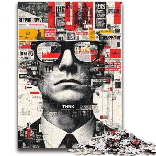 Puzzles für Erwachsene und Jugendliche, Puzzle mit Menschen mit Brille, ab 14 Jahren, Denkspiel, Weihnachts- und Geburtstagsgeschenke, 50x75cm von LYXIANY