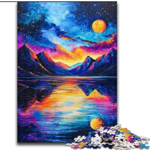 Puzzles für Erwachsene und Jugendliche, Puzzles, Aurora-Berge, Spielzeug, Lernspiele, Stressabbau, tolle Geschenke und Spielzeuge, 50x75cm von LYXIANY