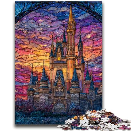 Puzzles für Erwachsene und Jugendliche, Puzzlespiel „Buntglasschloss“, Quizspiel ganze Familie, 50x75cm Puzzles für Erwachsene und Jugendliche, Puzzlespiel „Buntglasschloss“, Quizspiel ganze Familie, 50x75cm von LYXIANY