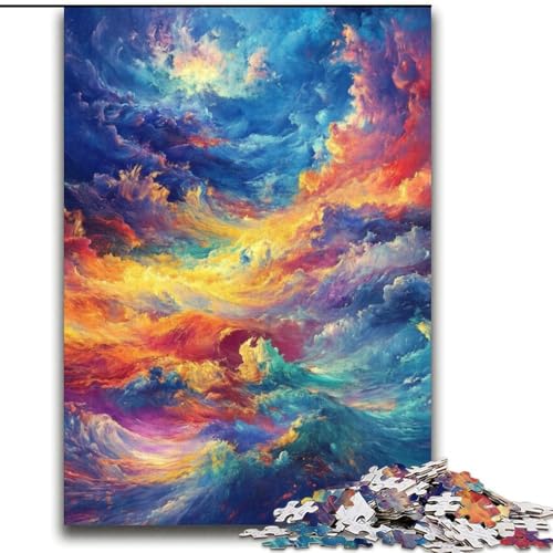 Puzzles für Erwachsene und Jugendliche, Regenbogenwolke, anspruchsvolles Spiel und Lernspiel für die ganze Familie zum Geburtstag, Weihnachten, 38x52cm von LYXIANY
