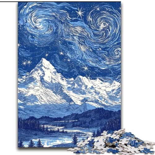Puzzles für Erwachsene und Jugendliche, Van Goghs Nachthimmel, Lernspielzeug, Familienspiele, einzigartige Geburtstags- und Geschenkideen (Größe 50x75cm) von LYXIANY
