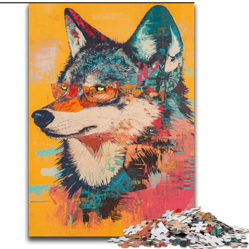 Puzzles für Erwachsene und Jugendliche, Wolf, Lernspiele, Heimdekoration, Lernspiel für Geburtstag, Weihnachten, 50x75cm Puzzles für Erwachsene und Jugendliche, Wolf, Lernspiele, Heimdekoration, Lernspiel für Geburtstag, Weihnachten, 50x75cm von LYXIANY