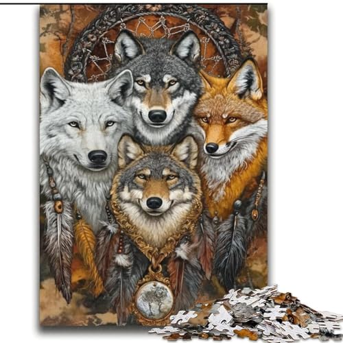 Puzzles für Erwachsene und Jugendliche, Wolfscollage, Lernspiele, Heimdekoration, Lernspiel für Geburtstag, Weihnachten, 38x52cm Puzzles für Erwachsene und Jugendliche, Wolfscollage, Lernspiele, Heimdekoration, Lernspiel für Geburtstag, Weihnachten, 38x52cm von LYXIANY