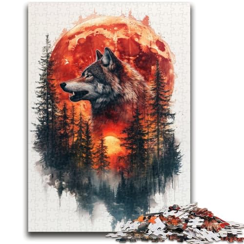 Puzzles für Erwachsene und Jugendliche, Wolfskunst, anspruchsvolles Spiel und Lernspiel für die ganze Familie zum Geburtstag, Weihnachten, 50x75cm von LYXIANY