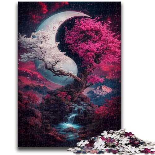 Puzzles für Erwachsene und Jugendliche, Yin-Yang-Kirschblütenbaum, geeignet für Kinder ab 14 Jahren, geeignet für Paare, Geschenke für Freunde und Familie, 50x75cm Puzzles für Erwachsene und Jugendliche, Yin-Yang-Kirschblütenbaum, geeignet für Kinder ab 14 Jahren, geeignet für Paare, Geschenke für Freunde und Familie, 50x75cm von LYXIANY