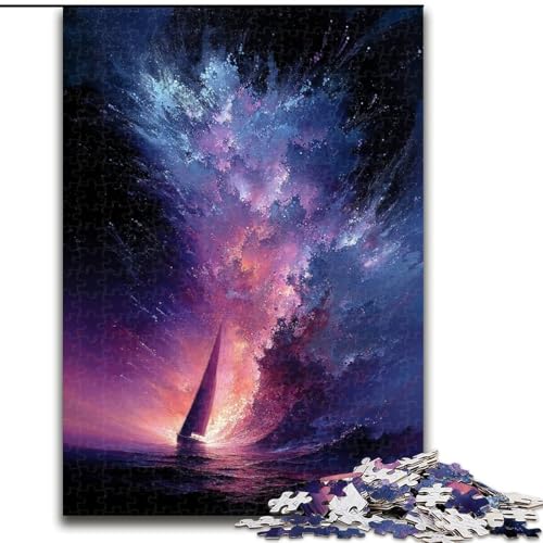 Puzzles für Erwachsene und Jugendliche, kleines Boot in der Galaxie, pädagogisches Familienspiel, Wanddekoration, einzigartige Geburtstags, 50x75cm Puzzles für Erwachsene und Jugendliche, kleines Boot in der Galaxie, pädagogisches Familienspiel, Wanddekoration, einzigartige Geburtstags, 50x75cm von LYXIANY