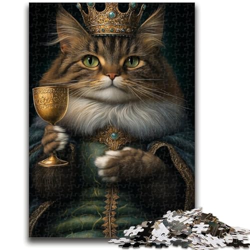 Puzzles für Erwachsene und Jugendliche Puzzle King Cat Quizspiel ganze Familie 50x75cm von LYXIANY