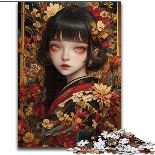 Puzzles für Erwachsene und Teenager, 1000 Teile, Japanisches Anime-Mädchen, Spielzeug, Lernspiele, Stressabbau, einzigartige Heimdekoration und Geschenke (Größe 50x75cm) von LYXIANY