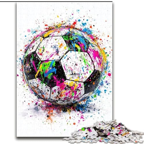 Puzzles für Erwachsene und Teenager, Graffiti-Fußball, Familienunterhaltungsspielzeug ganze Familie, 38x26cm Puzzles für Erwachsene und Teenager, Graffiti-Fußball, Familienunterhaltungsspielzeug ganze Familie, 38x26cm von LYXIANY