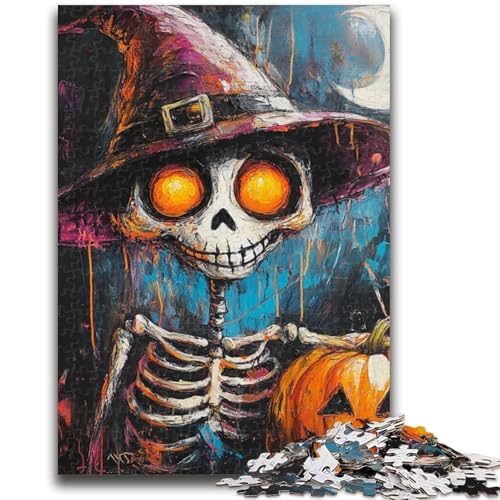 Puzzles für Erwachsene und Teenager, Halloween-Skelett, ab 14 Jahren, Denkspiel, Weihnachts- und Geburtstagsgeschenke, 50x75cm von LYXIANY