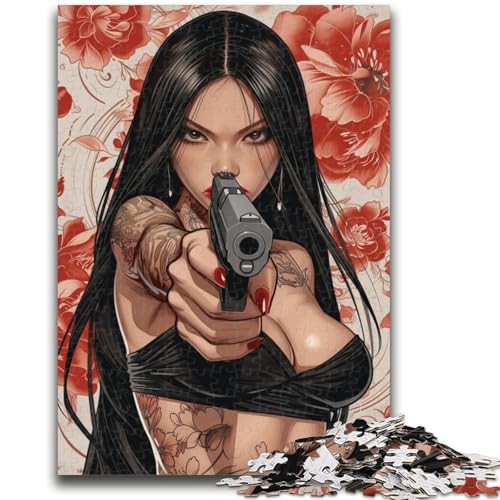 Puzzles für Erwachsene und Teenager, Puzzle, Frau beim Schießen, für Lernspiele, Herausforderungsspielzeug, einzigartige Heimdekoration und Geschenke, 50x75cm Puzzles für Erwachsene und Teenager, Puzzle, Frau beim Schießen, für Lernspiele, Herausforderungsspielzeug, einzigartige Heimdekoration und Geschenke, 50x75cm von LYXIANY