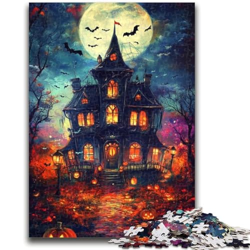 Puzzles für Erwachsene und Teenager, Puzzle, Halloween-Schloss, Lernspielzeug, Familienspiele, stärkt die Liebe zwischen Paaren, 26x38cm Puzzles für Erwachsene und Teenager, Puzzle, Halloween-Schloss, Lernspielzeug, Familienspiele, stärkt die Liebe zwischen Paaren, 26x38cm von LYXIANY