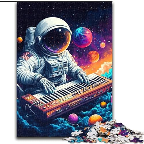 Puzzles für Erwachsene und Teenager, Puzzle „Astronaut spielt Klavier“, Lernspiele, Heimdekoration, Geburtstagsgeschenk, Geschenke, Wandkunst (Größe 26x38cm) von LYXIANY