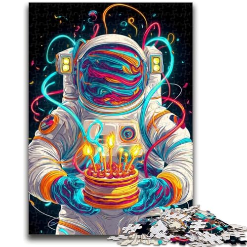 Puzzles für Erwachsene und Teenager, Puzzle „Astronautengeburtstag“ für Kinder ab 14 Jahren, Denkspiel, Weihnachts- und Geburtstagsgeschenke, 26x38cm von LYXIANY