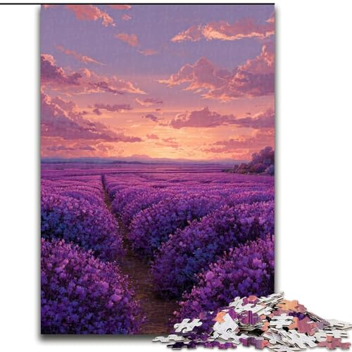 Puzzles für Erwachsene und Teenager, Puzzle „Lavendelgarten“, Lernspiele, Heimdekoration, Geburtstagsgeschenk, Geschenke, Wandkunst (Größe 50x75cm) von LYXIANY