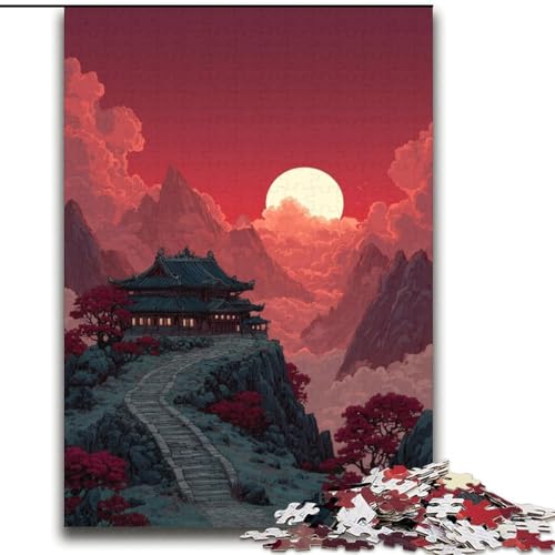 Puzzles für Erwachsene und Teenager, Puzzle „Schöne Berge“, pädagogisches Familienspiel, geeignet als Schreibtischdekoration, 38x52cm von LYXIANY