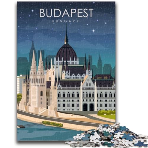 Puzzles für Erwachsene und Teenager, Puzzle Budapest, Ungarn, Reise, anspruchsvolles Spiel und Lernspiel für die ganze Familie zum Geburtstag, Weihnachten (Größe 38x26cm) von LYXIANY