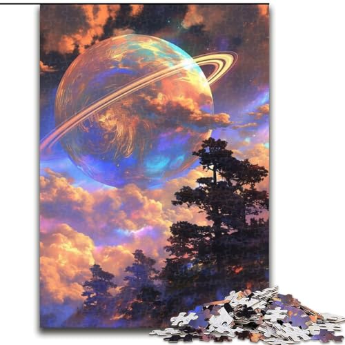 Puzzles für Erwachsene und Teenager, Puzzle Golden Planet, Familienaktivität zur Stärkung der Liebe zwischen Paaren, für Kinder ab 14 Jahren (Größe 26x38cm) von LYXIANY