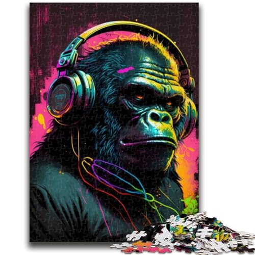 Puzzles für Erwachsene und Teenager, Puzzle-Kopfhörer-Gorilla, für Kinder ab 14 Jahren, Denkspiel, Weihnachts- und Geburtstagsgeschenke, 26x38cm Puzzles für Erwachsene und Teenager, Puzzle-Kopfhörer-Gorilla, für Kinder ab 14 Jahren, Denkspiel, Weihnachts- und Geburtstagsgeschenke, 26x38cm von LYXIANY