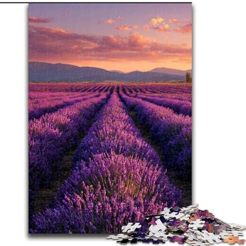 Puzzles für Erwachsene und Teenager, Puzzle Lavendelgarten, Familienaktivität zur Stärkung der Liebe zwischen Paaren, für Kinder ab 14 Jahren (Größe 26x38cm) von LYXIANY