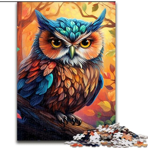 Puzzles für Erwachsene. Bunte Eulen-Puzzles für Erwachsene. Größe: 50x75cm. Anspruchsvolles Denkspiel – Entspannendes Spielzeug für Teenager. von LYXIANY