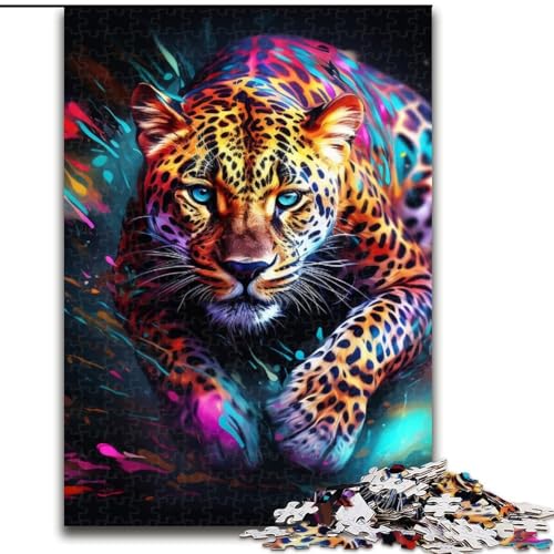 Puzzles für Erwachsene. Bunte Leoparden-Puzzles für Erwachsene. Größe: 50x75cm. Anspruchsvolles Denkspiel – Entspannendes Spielzeug für Teenager. von LYXIANY