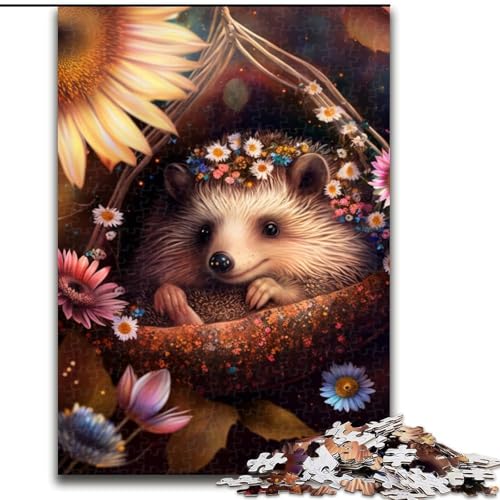 Puzzles für Erwachsene. Wunderschöne Igel-Puzzles für Erwachsene, Größe: 50x75cm, für Reiseliebhaber und Paare, anspruchsvolles Spielzeug von LYXIANY