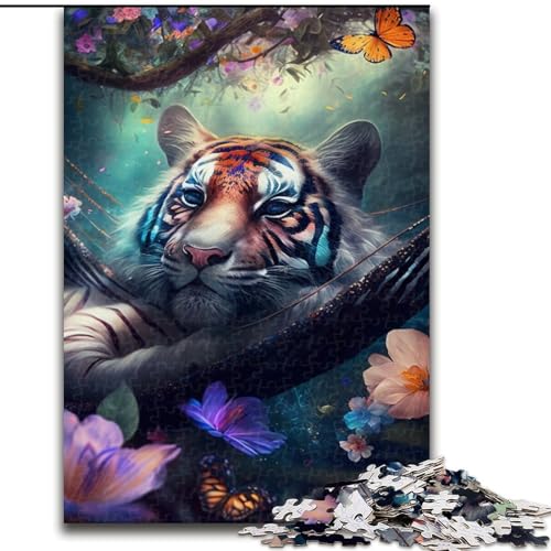 Puzzles für Erwachsene. Wunderschöne Tiger-Puzzles für Erwachsene, Größe: 50x75cm, für Reiseliebhaber und Paare, anspruchsvolles Spielzeug von LYXIANY