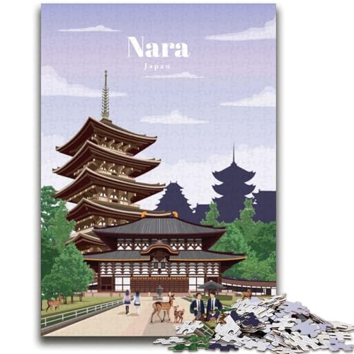 Puzzles für Teenager, 1000, Reise nach Nara, anspruchsvolles Spiel und Familienspiel, Wanddekoration, einzigartige Geburtstags (Größe 38x52cm) von LYXIANY