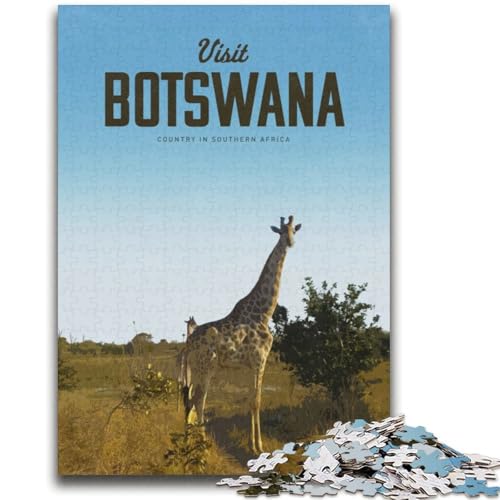 Puzzles für Teenager, 1000 Besuchen Sie Botswana, Lernspiel, Herausforderung, Spielzeug, Wanddekoration, einzigartige Geburtstags (Größe 38x52cm) von LYXIANY