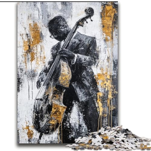 Puzzles für Teenager, 1000 Puzzles, Gitarre Spielen, Ölgemälde, Lernspielzeug, Familienspiele, geeignet für die Schreibtischdekoration, 38x52cm von LYXIANY