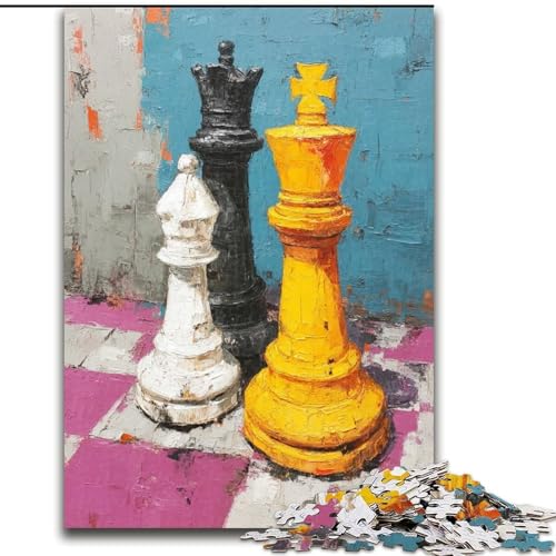 Puzzles für Teenager, 1000 Puzzles, Schach, Ölgemälde, Spielzeug, Lernspiele, Stressabbau, einzigartige Heimdekoration und Geschenke, 50x75cm Puzzles für Teenager, 1000 Puzzles, Schach, Ölgemälde, Spielzeug, Lernspiele, Stressabbau, einzigartige Heimdekoration und Geschenke, 50x75cm von LYXIANY