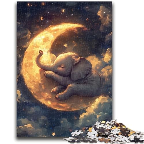 Puzzles für Teenager, 1000 Puzzles, schlafender Elefant, hilft dem Gehirn beim Trainieren, süchtig machendes Spielzeug zur Förderung der Geduld, Wanddekoration, 50x75cm Puzzles für Teenager, 1000 Puzzles, schlafender Elefant, hilft dem Gehirn beim Trainieren, süchtig machendes Spielzeug zur Förderung der Geduld, Wanddekoration, 50x75cm von LYXIANY