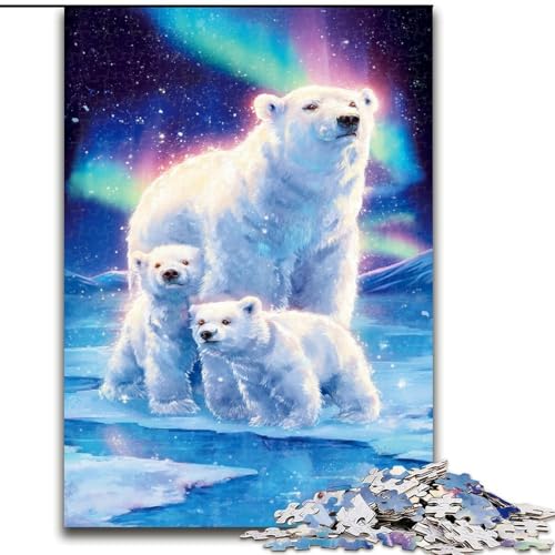 Puzzles für Teenager, 1000 Teile, Aurora-Eisbär, Stressabbau, schwierige Herausforderung, Heimdekoration, Spielzeug, 50x75cm Puzzles für Teenager, 1000 Teile, Aurora-Eisbär, Stressabbau, schwierige Herausforderung, Heimdekoration, Spielzeug, 50x75cm von LYXIANY