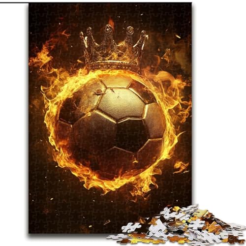 Puzzles für Teenager, 1000 Teile, Goldener Fußball, Lernspielzeug, Familienspiele, Lernspiel für Geburtstag, Weihnachten, 50x75cm von LYXIANY