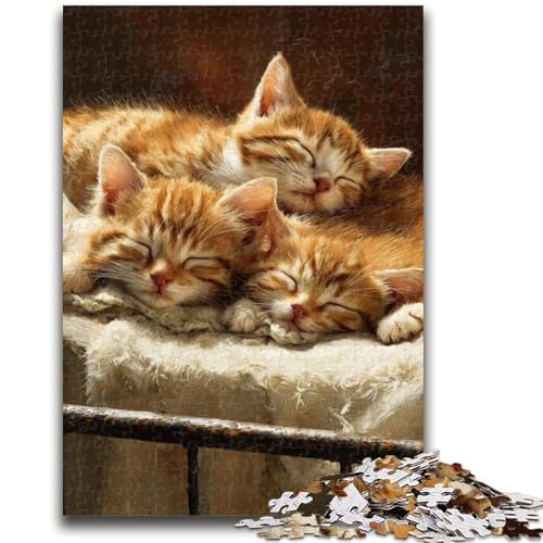 Puzzles für Teenager, 1000 Teile, Orange Cat, Babyspielzeug, Lernspiele, Stressabbau, Künstlersammlung, Bildende Kunst, 26x38cm von LYXIANY