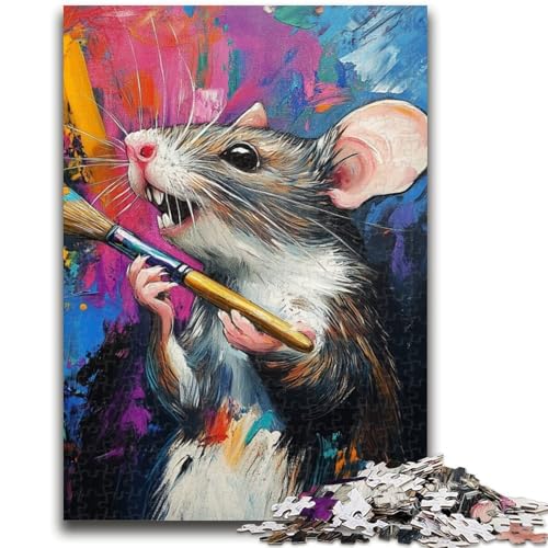 Puzzles für Teenager, 1000 Teile, Puzzle, Maus, Maler, Spielzeug, Lernspiele, Stressabbau, Künstlersammlung, Bildende Kunst, 50x75cm von LYXIANY
