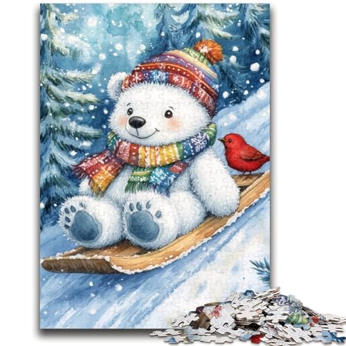 Puzzles für Teenager, 1000 Teile, Weißer Bär, Skispielzeug, Lernspiele, Stressabbau, Künstlersammlung, Bildende Kunst, 50x75cm Puzzles für Teenager, 1000 Teile, Weißer Bär, Skispielzeug, Lernspiele, Stressabbau, Künstlersammlung, Bildende Kunst, 50x75cm von LYXIANY