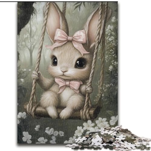 Puzzles für Teenager, 1000-teiliges Puzzle, Baby-Häschen auf der Schaukel, trainieren Sie Ihr Gehirn und Ihre Hände, einzigartige Geburtstags- und Geschenkideen für Kinder ab 14 Jahren, 26x38cm Puzzles für Teenager, 1000-teiliges Puzzle, Baby-Häschen auf der Schaukel, trainieren Sie Ihr Gehirn und Ihre Hände, einzigartige Geburtstags- und Geschenkideen für Kinder ab 14 Jahren, 26x38cm von LYXIANY
