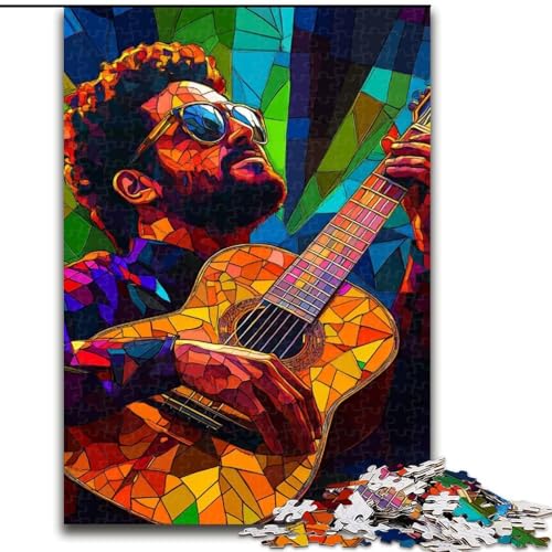 Puzzles für Teenager, 1000-teiliges Puzzle, Gitarre Spielen, anspruchsvolles Spiel und Familienspiel, ganze Familie, 50x75cm von LYXIANY
